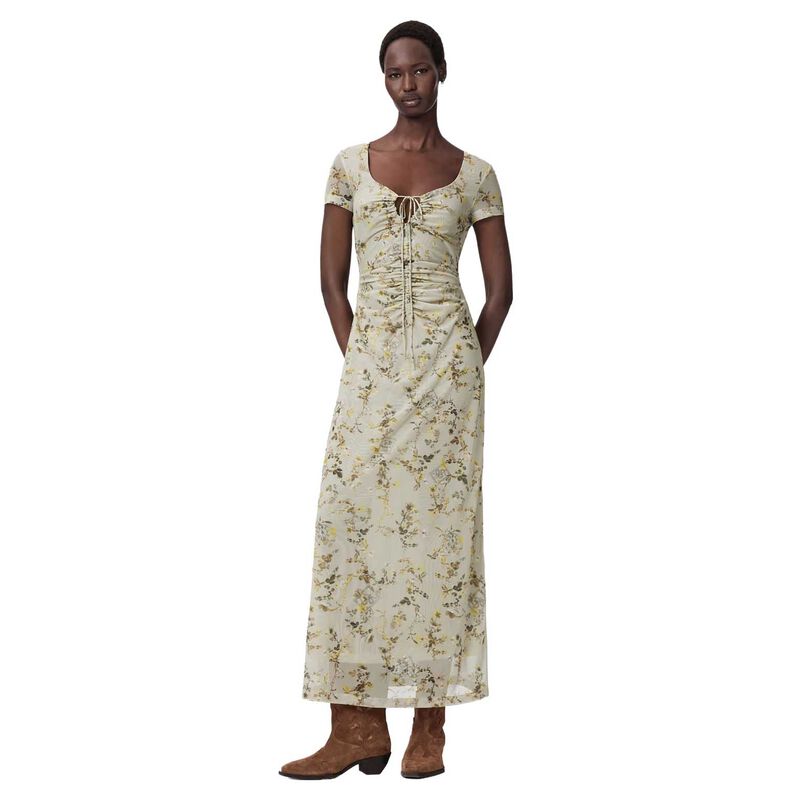 AllSaints Gabby Floral Print Mesh Maxi Dress image number 0